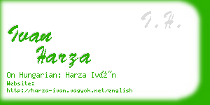 ivan harza business card